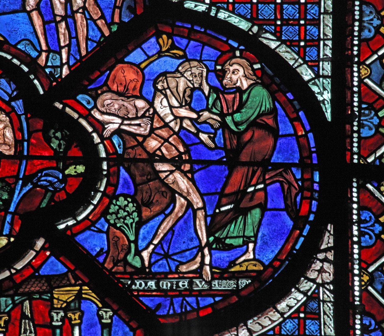 La fenêtre du Bon Samaritain : Dieu crée la femme à partir de la côte d