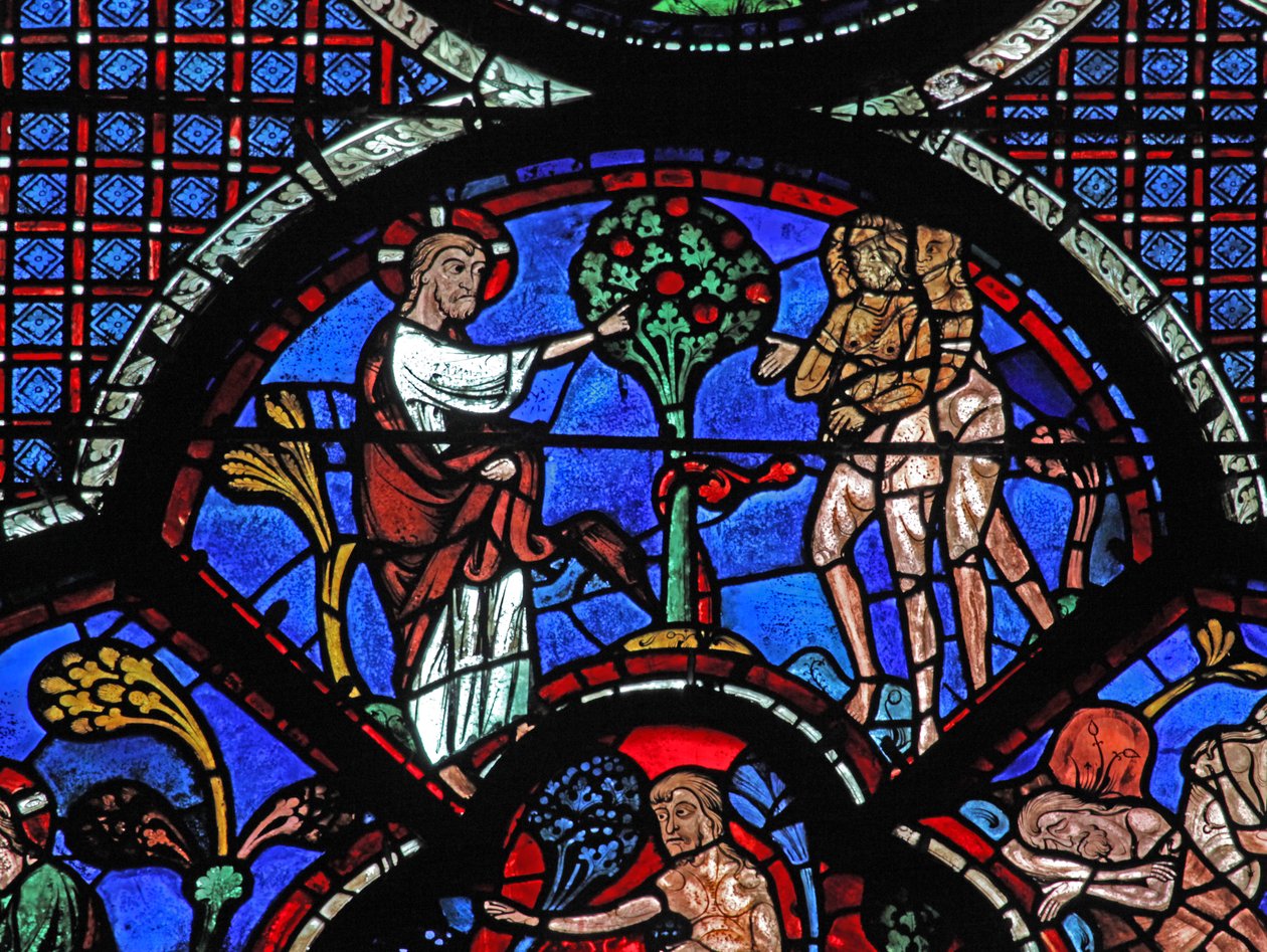 La fenêtre du Bon Samaritain : Dieu interdit à Adam et Ève de manger le fruit de l