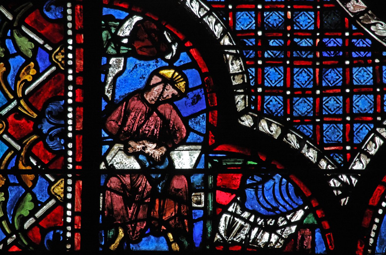 La fenêtre du Bon Samaritain : les donateurs - cordonniers - French School