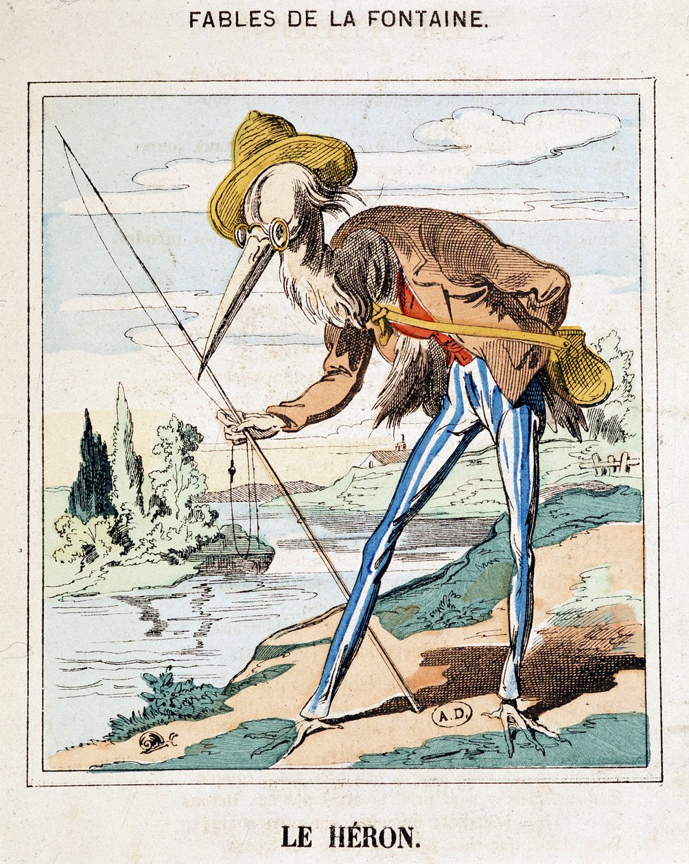 Le Héron (Fables de La Fontaine) - French School
