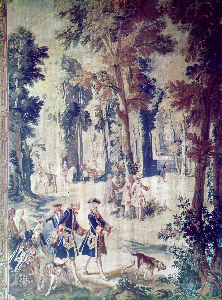 La chasse de Louis XV, tapisserie, milieu du 18ème siècle - French School