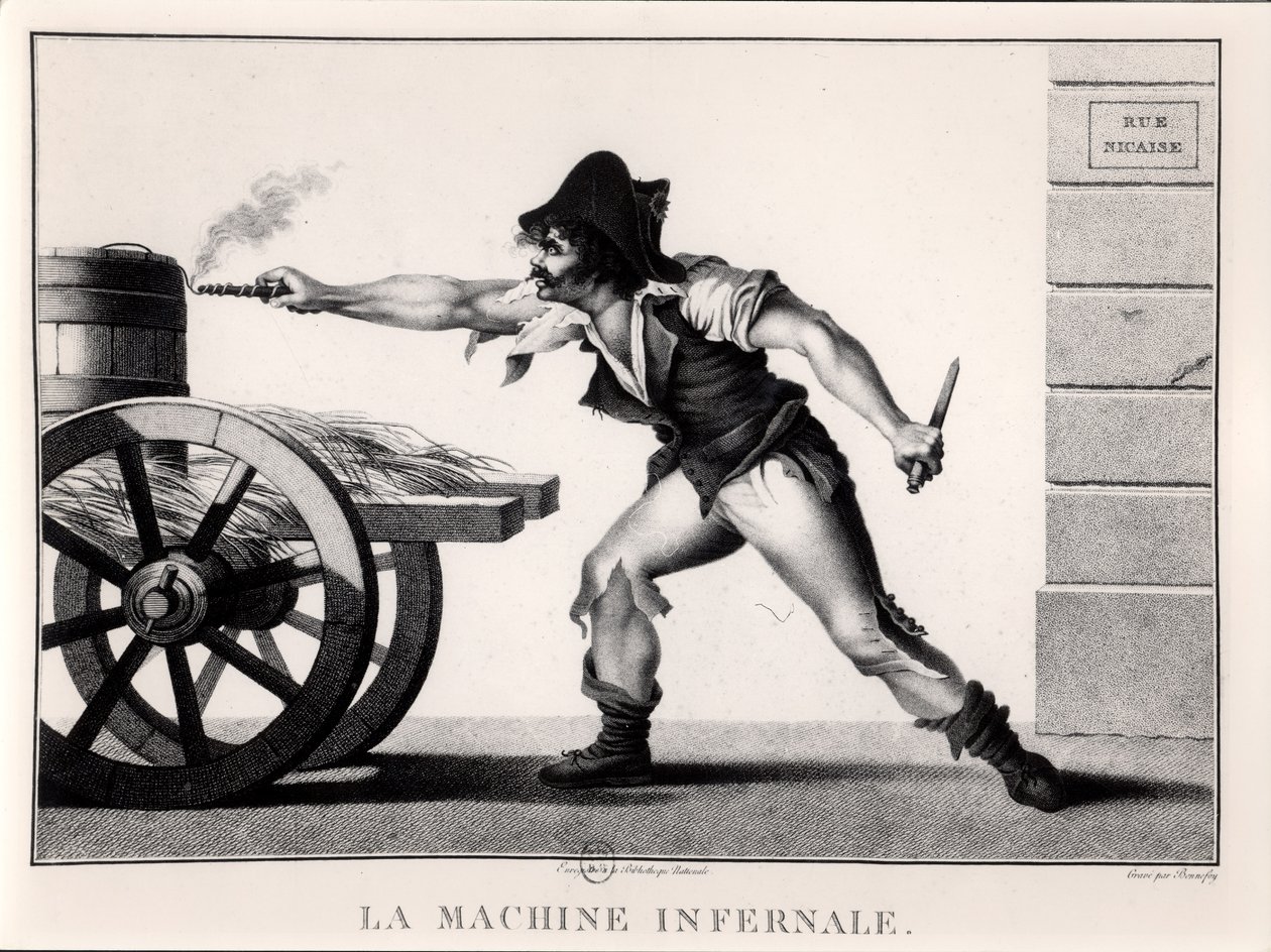 La Machine infernale, rue Saint-Nicaise, Paris, 24 décembre 1800 - French School