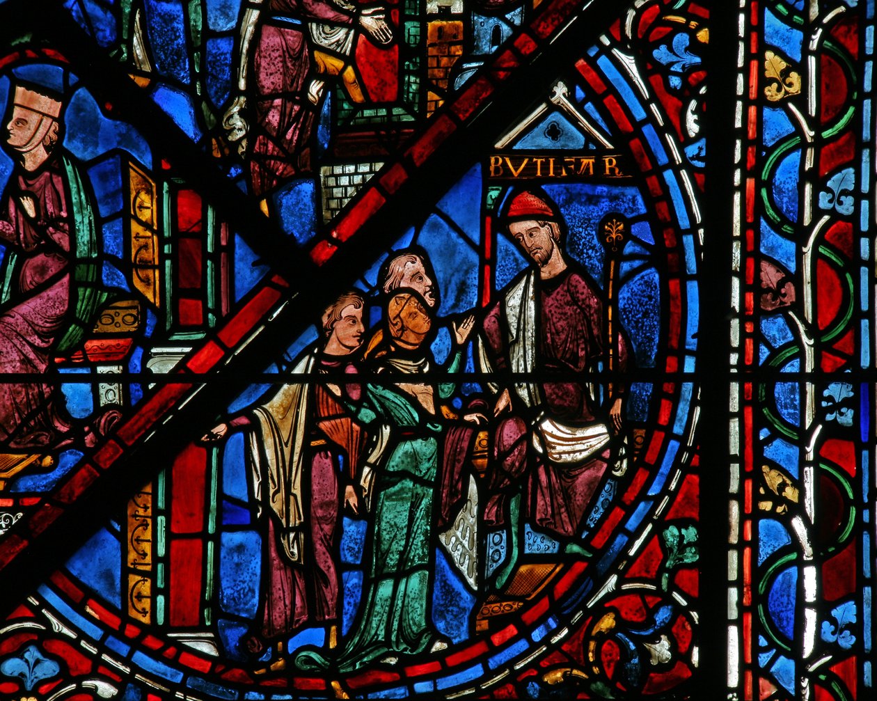 La fenêtre de Joseph : La femme de Potiphar dénonce Joseph à son mari devant des témoins - French School