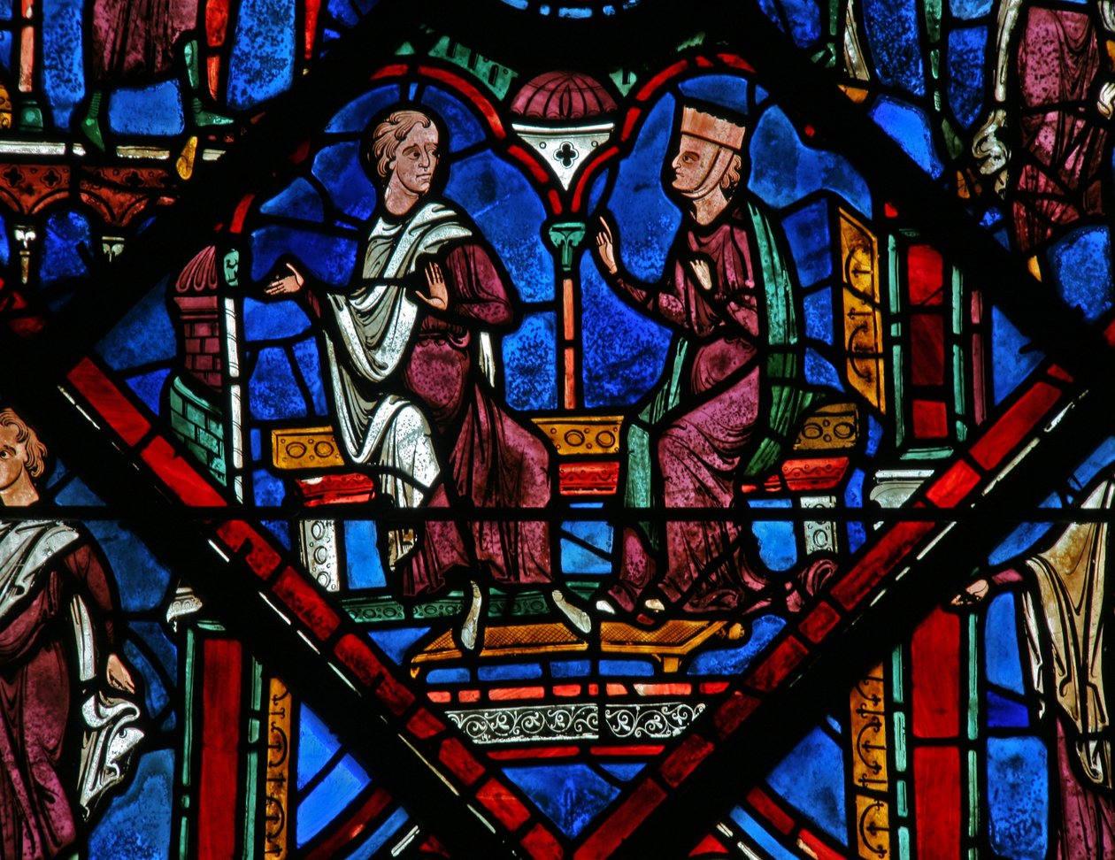 La fenêtre de Joseph : La femme de Potiphar essaie de séduire Joseph - French School