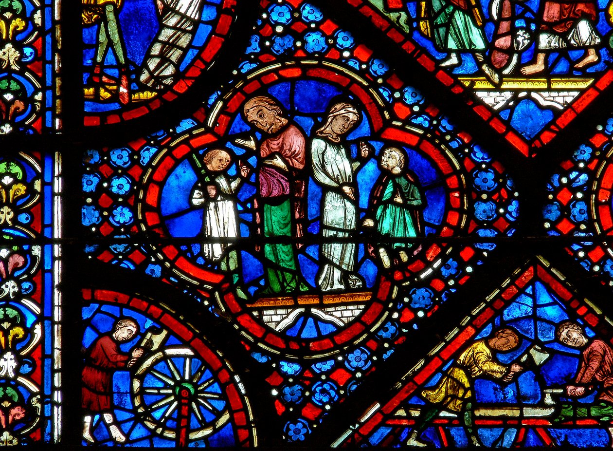 Fenêtre de Noé : une paire de nephilim - French School