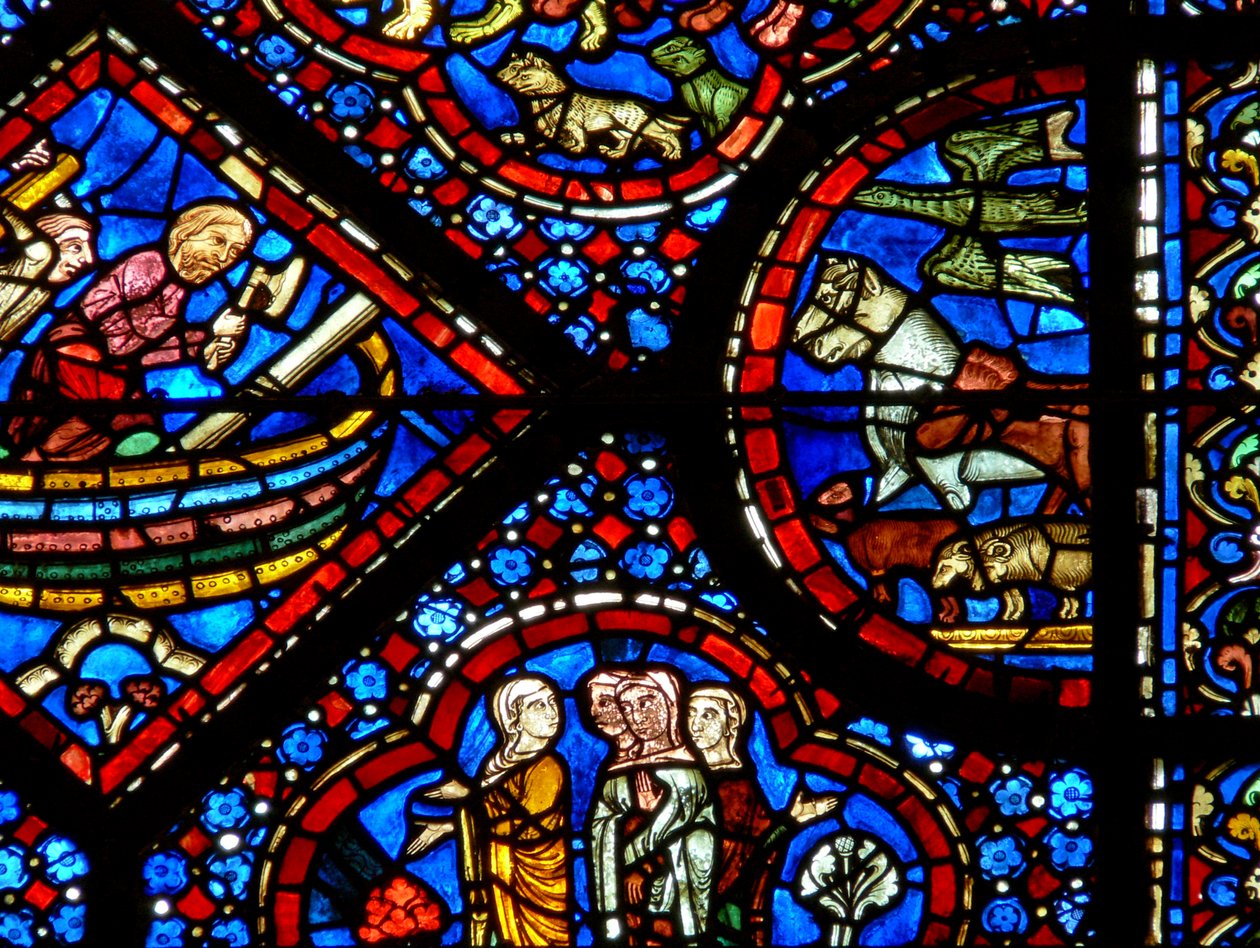 Fenêtre de Noé : une paire de nephilim - French School