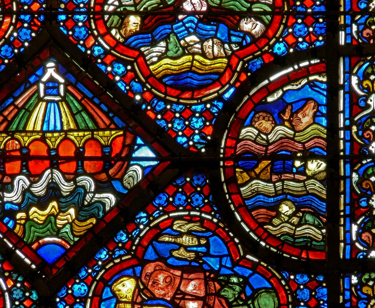 Fenêtre de Noé : le déluge - French School
