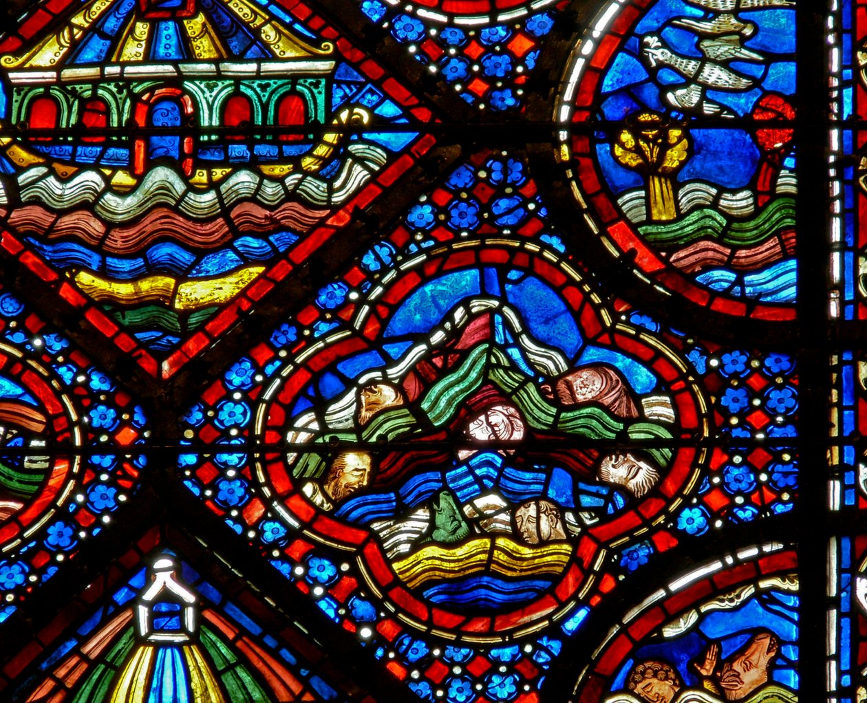 Fenêtre de Noé : le déluge - French School