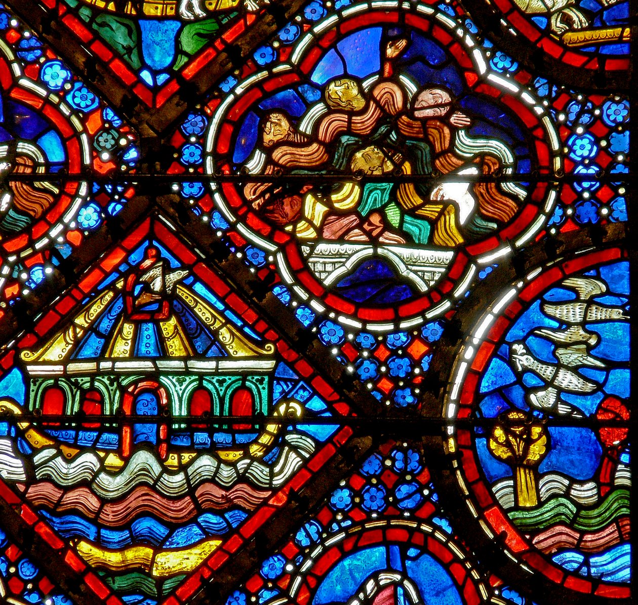 Fenêtre de Noé : le déluge - French School