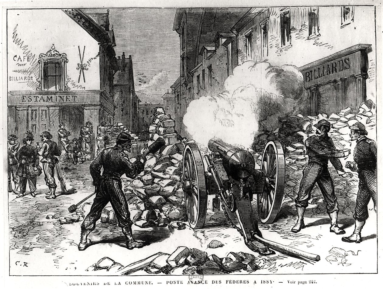 La Commune de Paris : Une barricade à Issy, 2 mai 1871 - French School