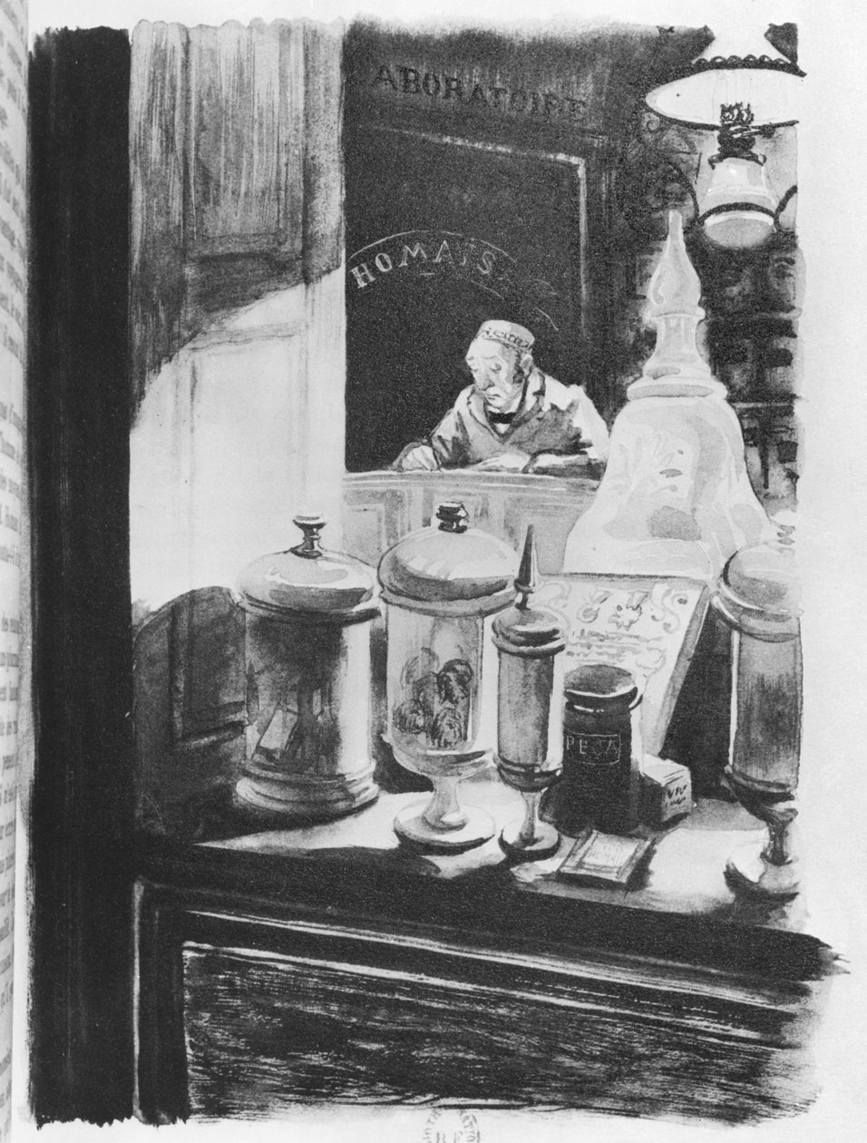 Le pharmacien Homais, illustration de 