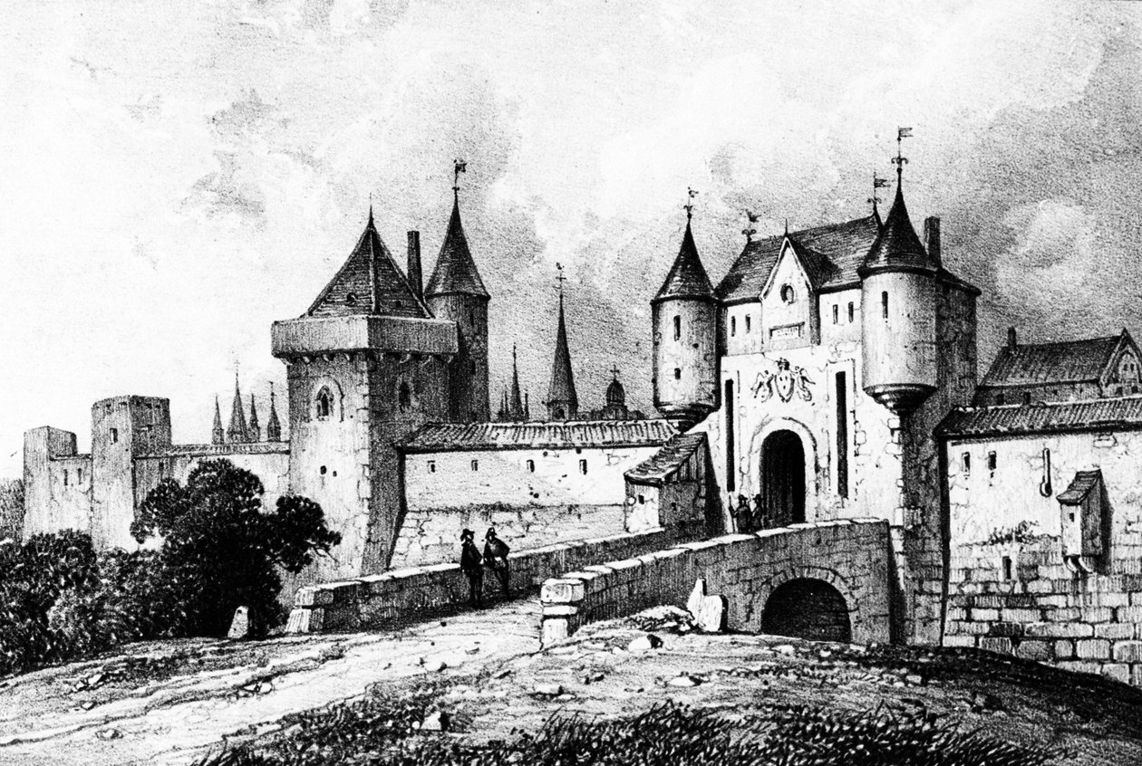 La Porte Saint-Honoré, Paris au XIIIe siècle - French School