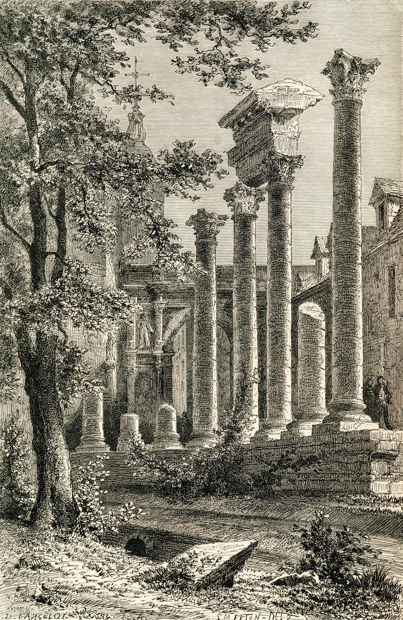 Le théâtre romain, Besançon, au XIXe siècle, de 