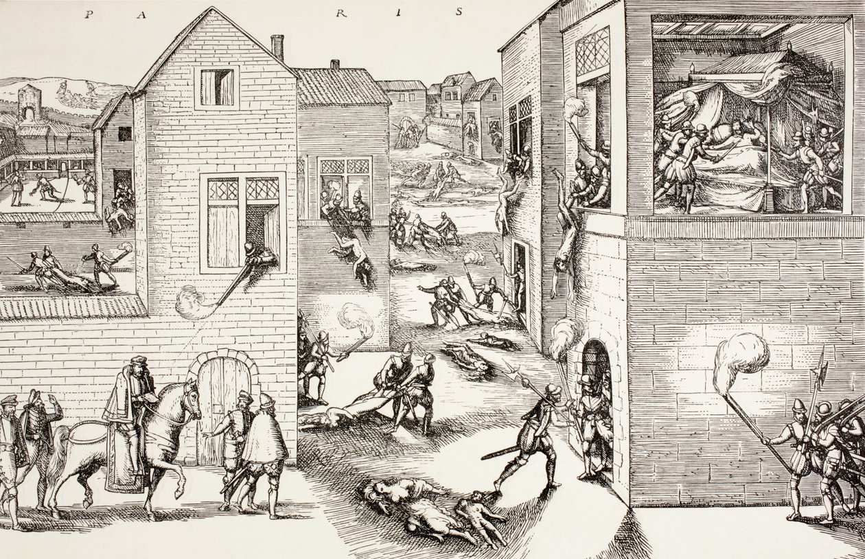 Le massacre de la Saint-Barthélemy, août 1572 - French School