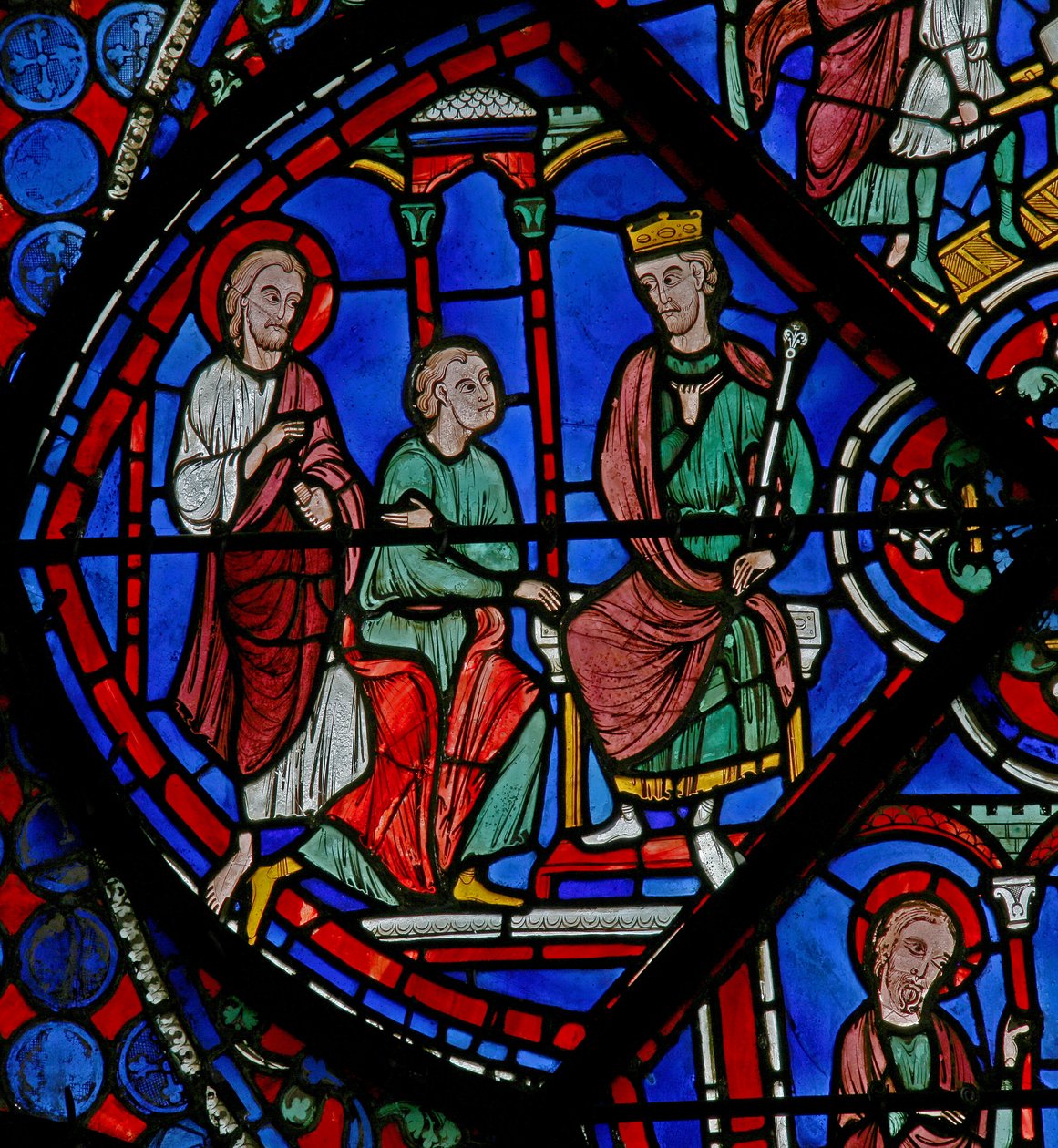 La fenêtre de Saint Thomas : il est présenté au roi - French School