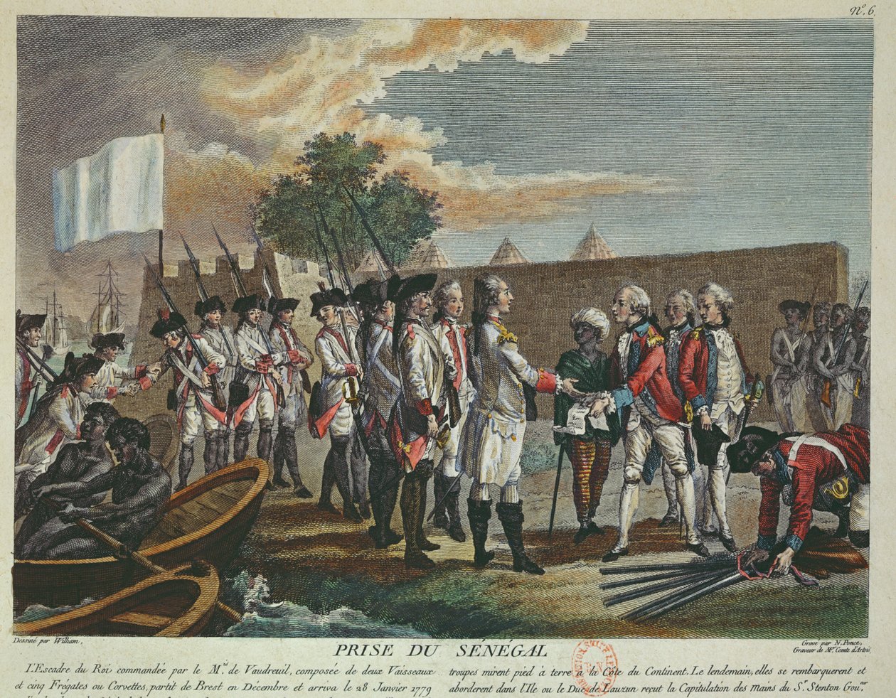 La Prise du Sénégal par les Français en 1779 pendant la guerre d