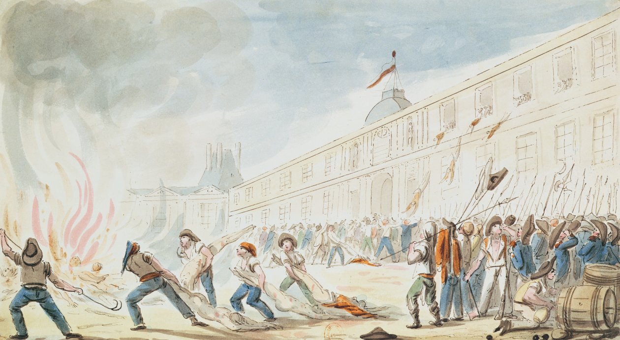 La Prise des Tuileries, 10 août 1792 - French School