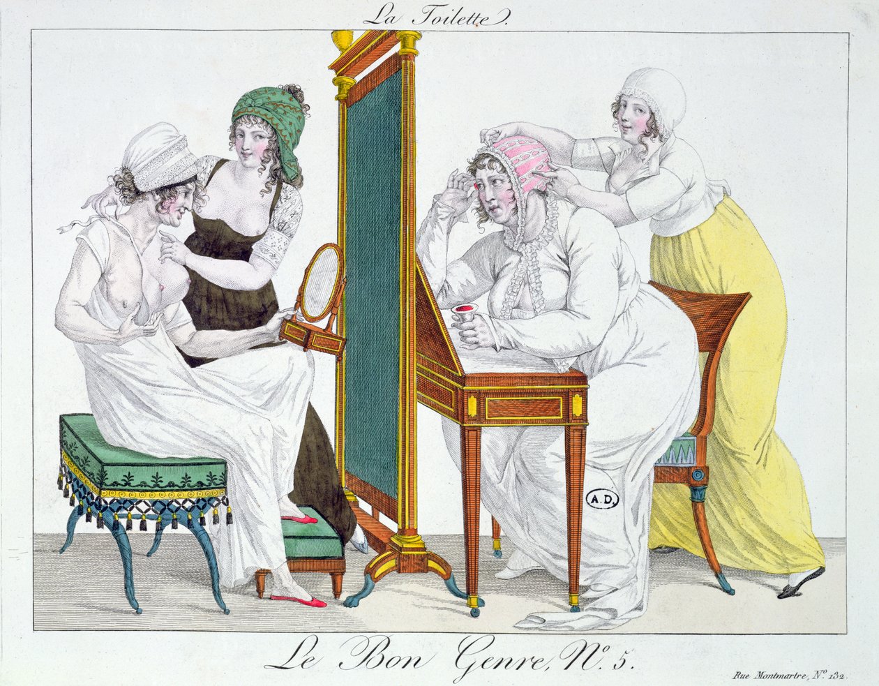 La Toilette, de la série Le Bon Genre, début du XIXe siècle - French School