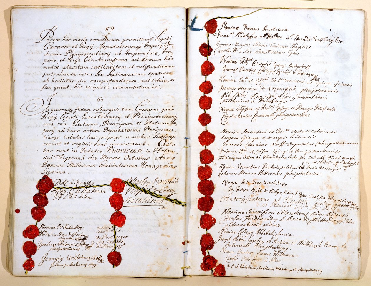 Le Traité de Ryswick, 30 octobre 1697 - French School