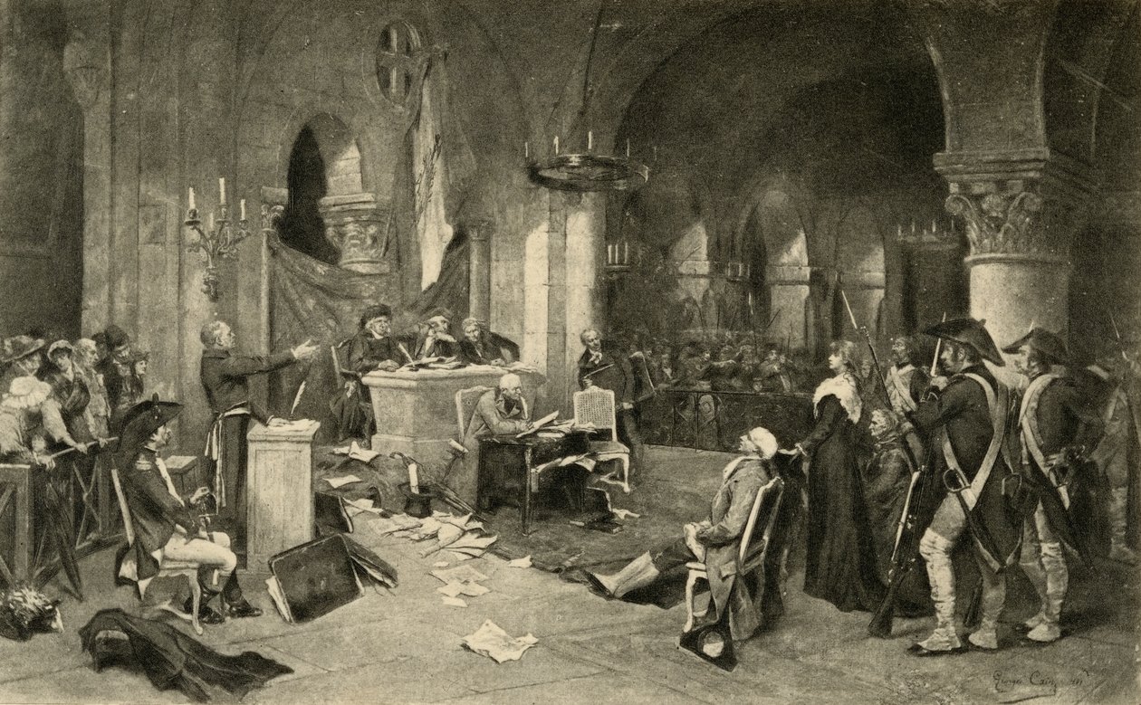 Le procès de Marie-Antoinette le 16 octobre 1793 - French School