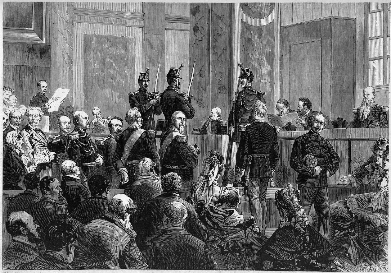 Appel des témoins lors du procès du maréchal François Achille Bazaine - French School