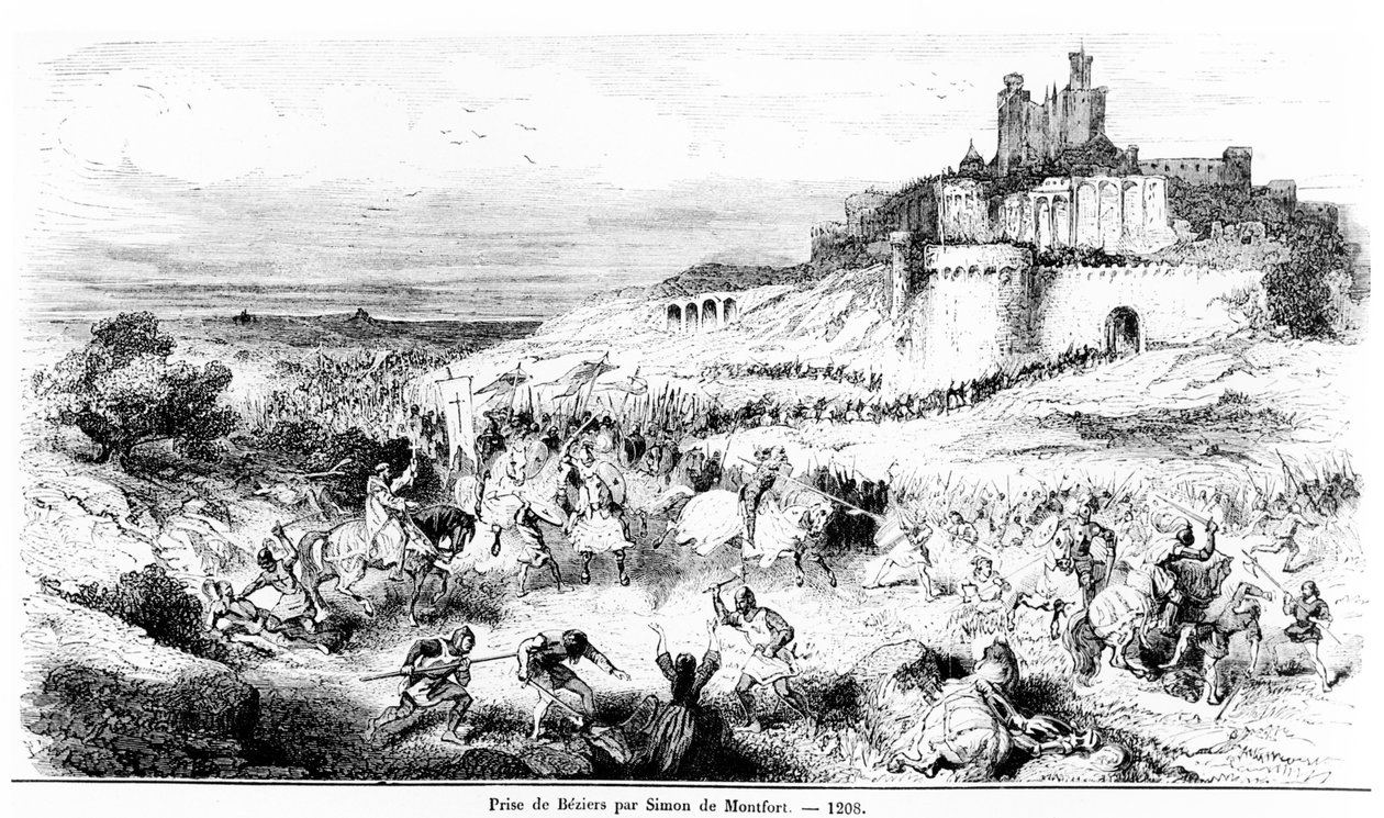 La capture de Béziers par Simon de Montfort le 22 juillet 1209 - French School