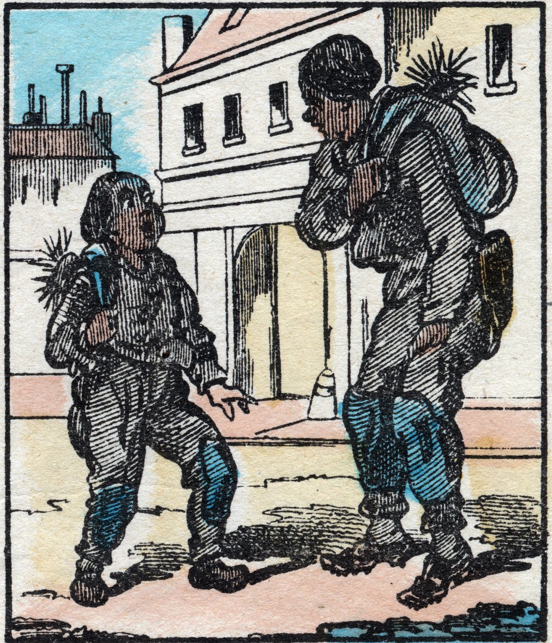 Le ramoneur. Gravure dans "La chanson des métiers". Imagerie d