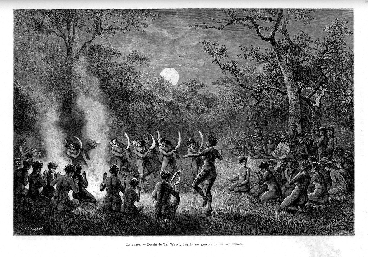 La danse du boomerang autour du feu chez les Aborigènes d