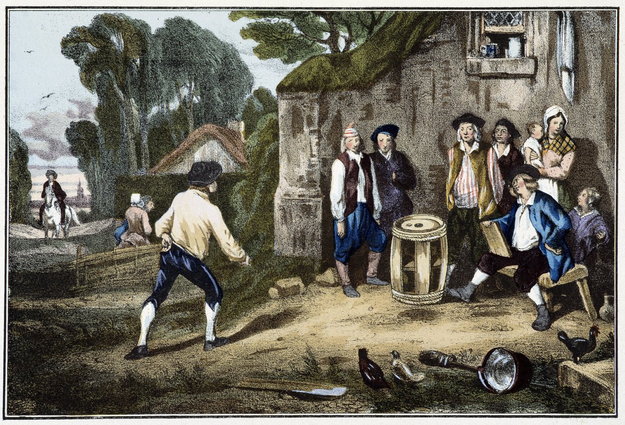 Le jeu du tonneau - 19ème siècle - French School