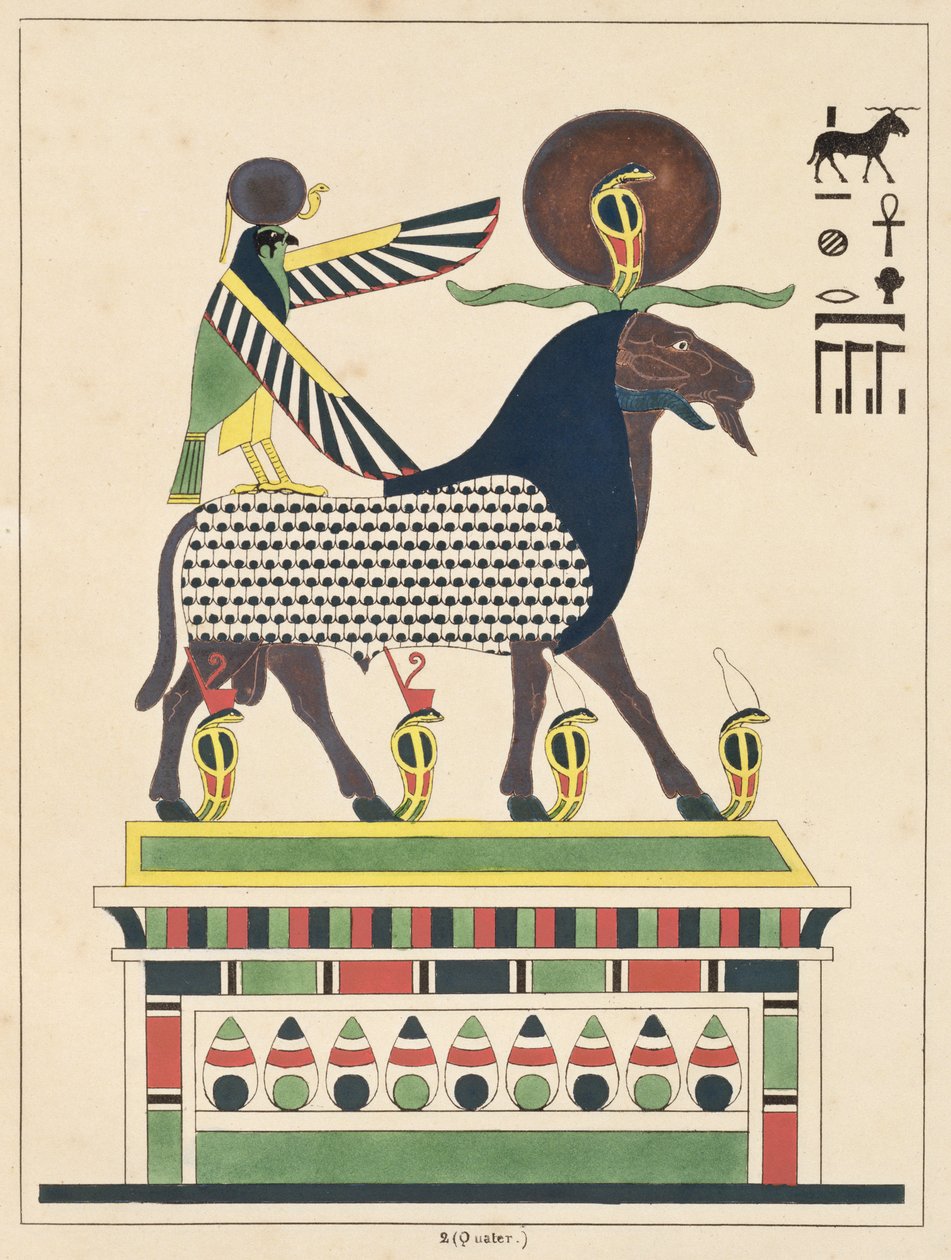 Le dieu Amon-Rê, illustration du Pantheon égyptien : collection des personnages mythologiques de l