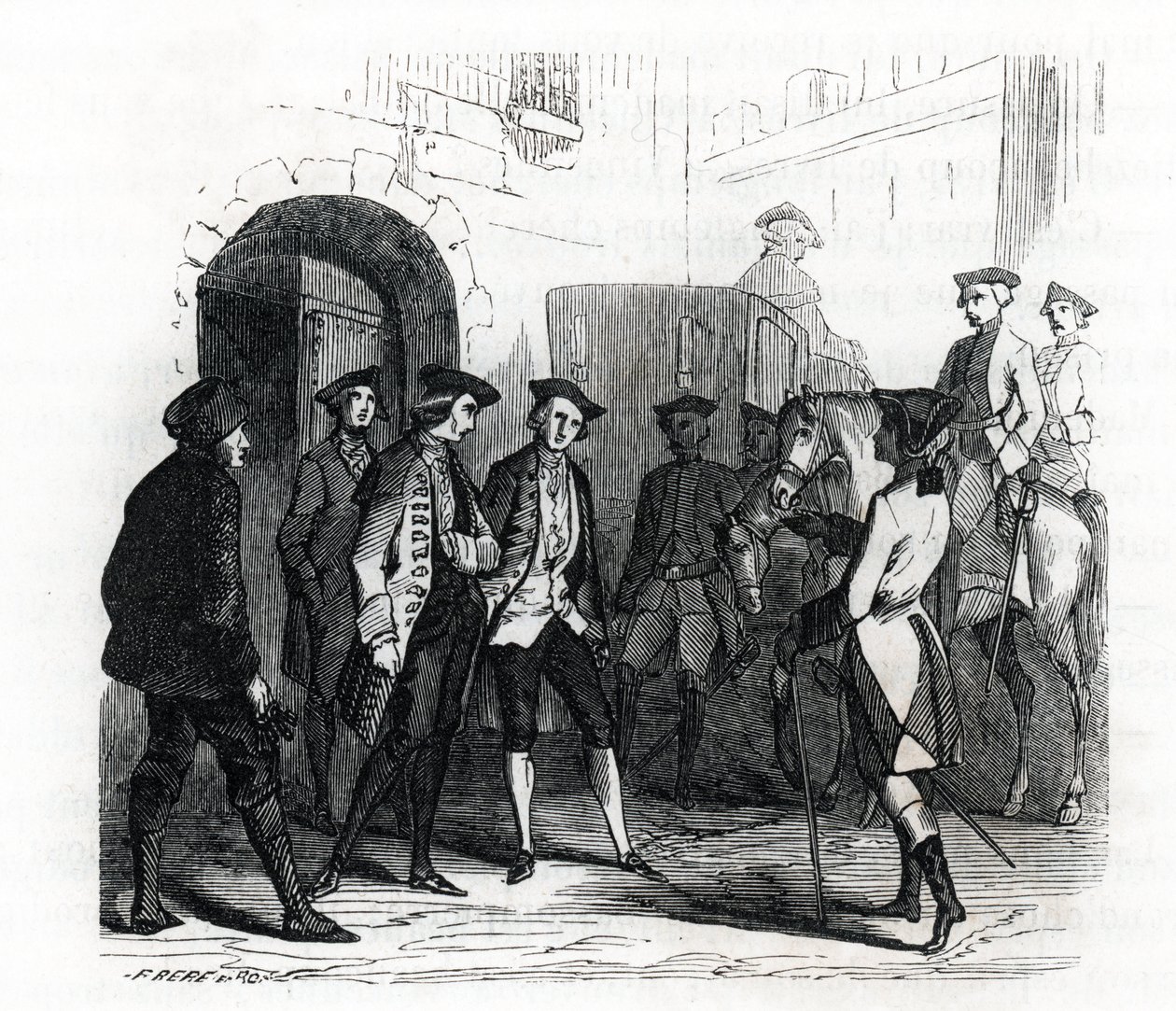Les prisonniers de Vincennes transférés à la prison de la Bastille en 1784 - French School