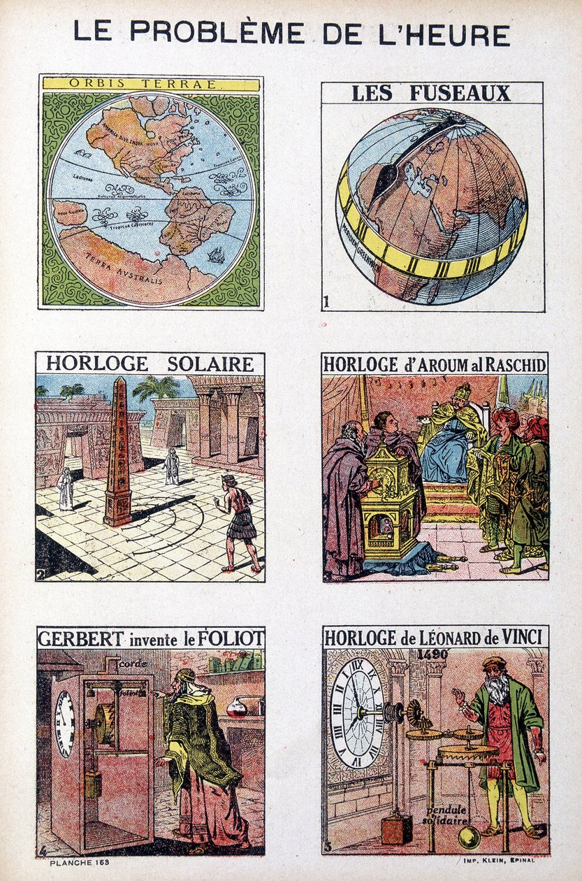 Le problème du temps : Orbis Terrea, la broche, horloge solaire, horloge d