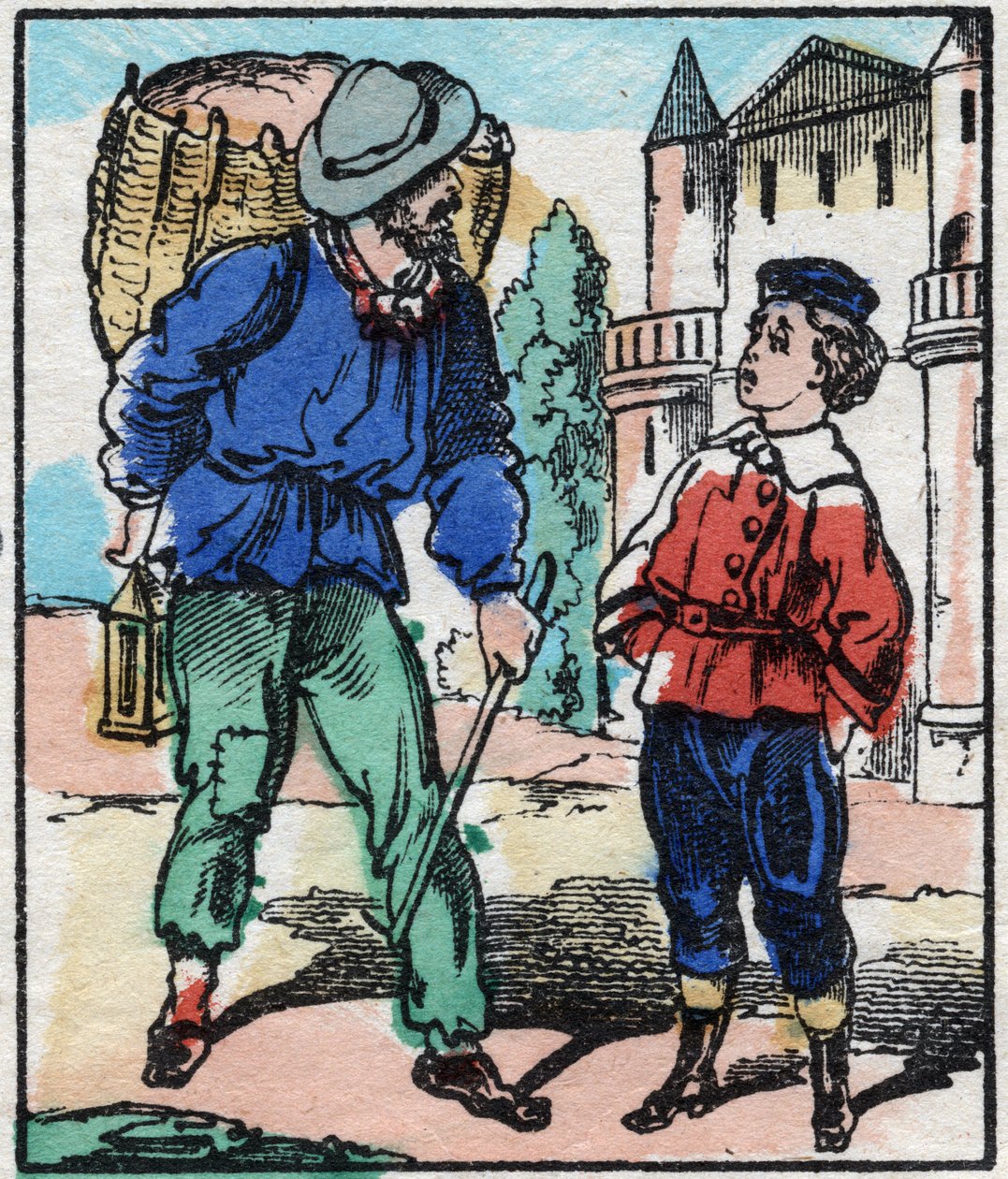 Le chiffon. Gravure dans « La chanson des métiers ». Imagerie d
