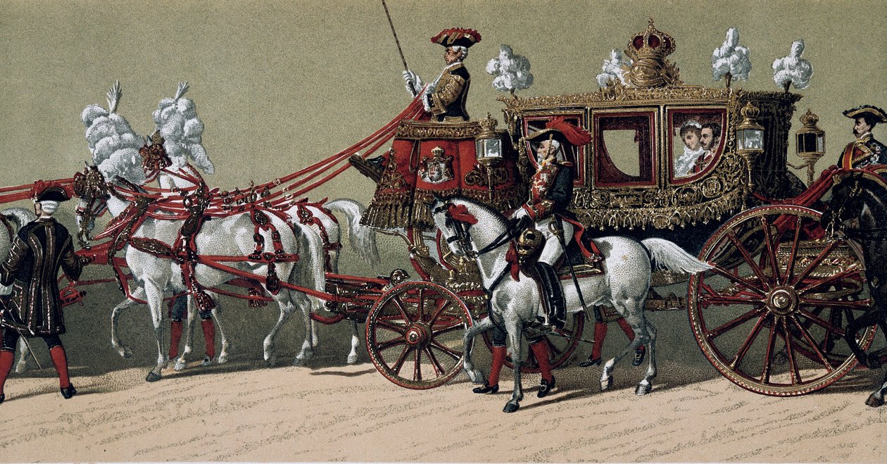 Le cortège royal au mariage du roi Alphonse XII d