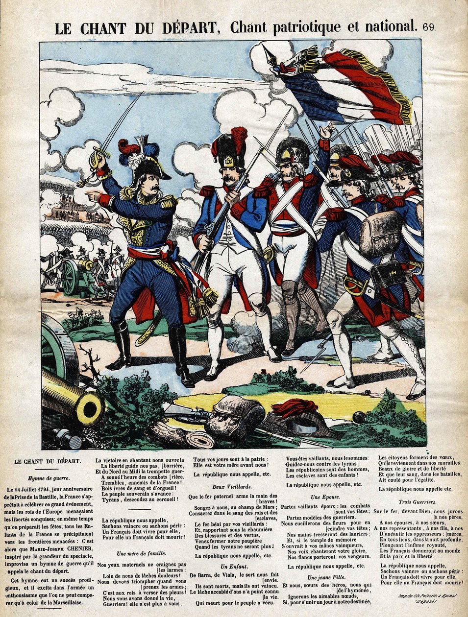 La chanson du départ, chant patriotique et national - French School