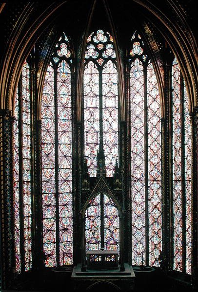 Le vitrail dans le chœur de la chapelle haute, 1246-48 - French School