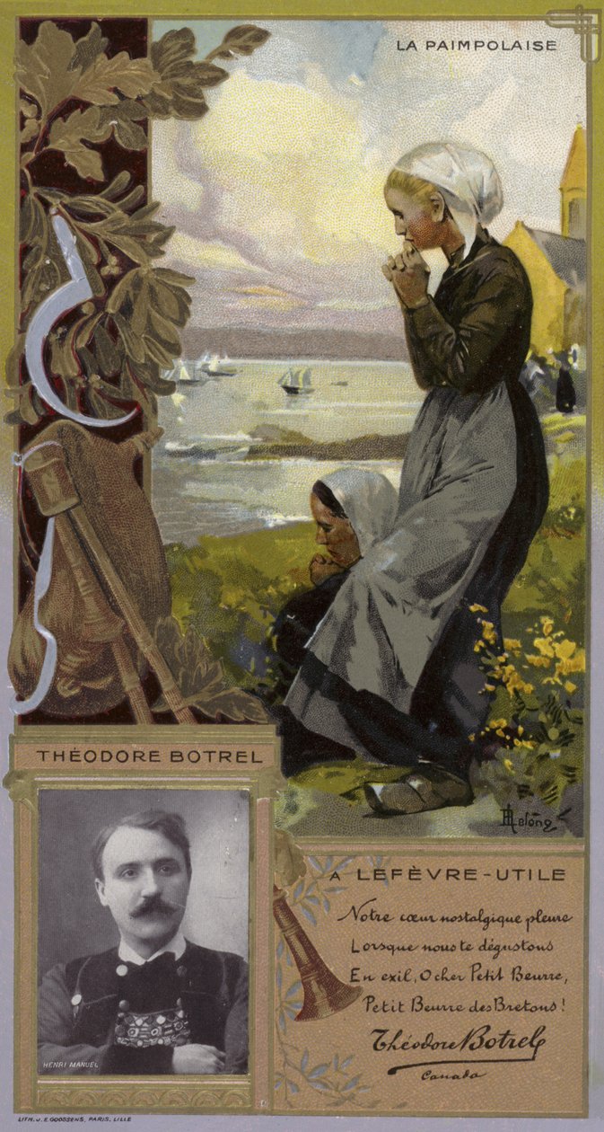 Théodore Botrel, chanteur et compositeur français (chromolitho) - French School