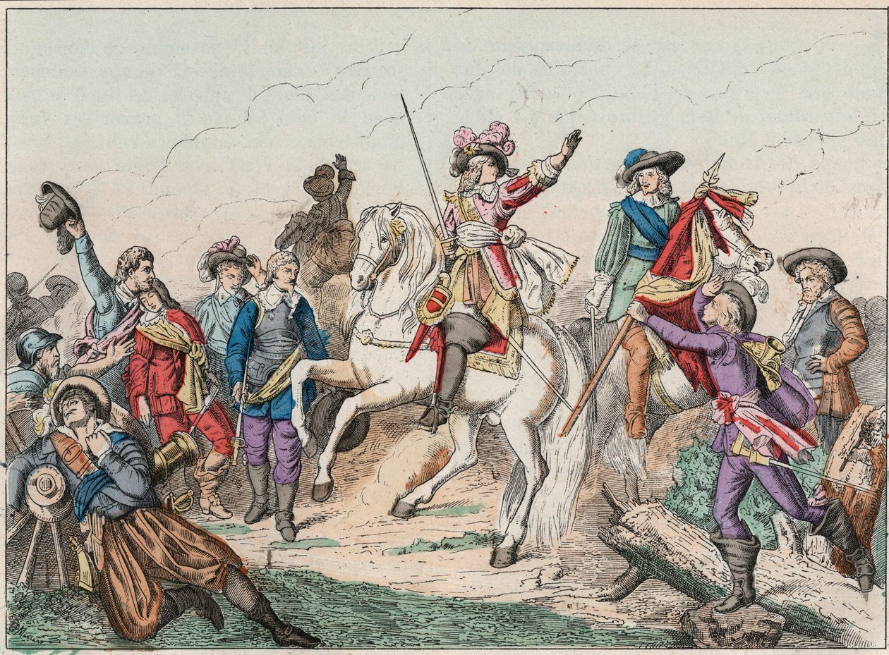 Guerre de Trente Ans (1618-1648) : Le prince Louis II de Bourbon Condé (Bourbon-Condé), connu sous le nom de Grand Condé (1621-1686), duc d