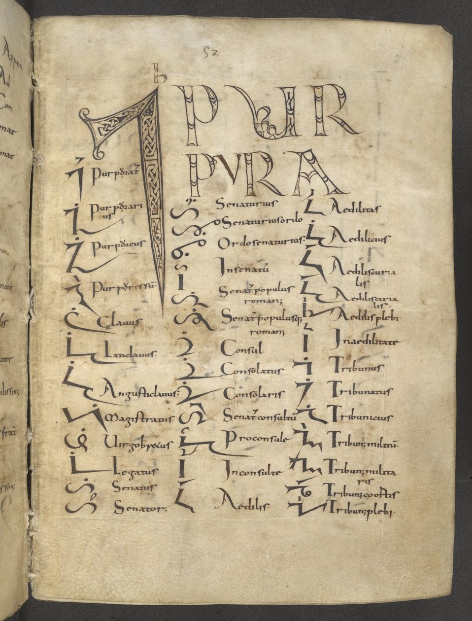 Tironian Manuscript, MS 37518 f.27r, Paris, Saint-Germain-des-Prés - French School