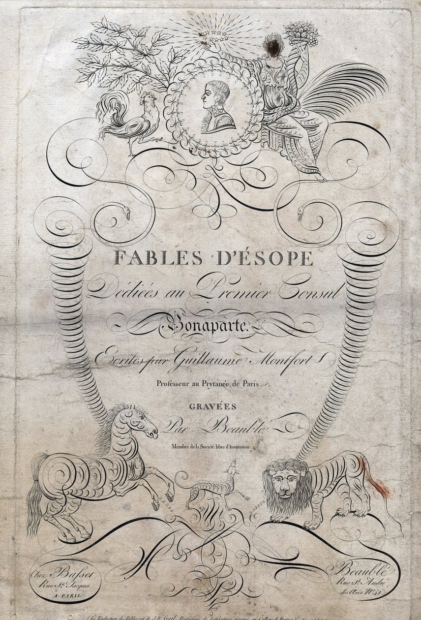 Page de titre des « Fables d