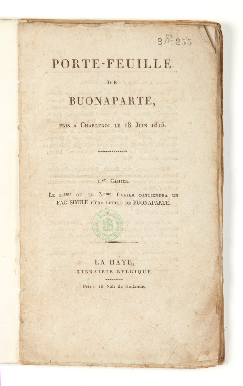 Page de titre du 