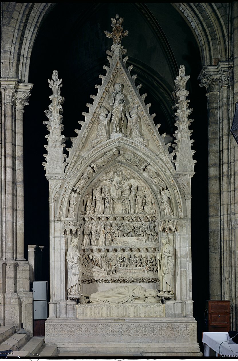 Tombe de Dagobert I (605-39) Roi des Francs, restaurée par Adolphe Victore Geoffrey-Dechaume (1816-92) en 1862, vers 1263 - French School