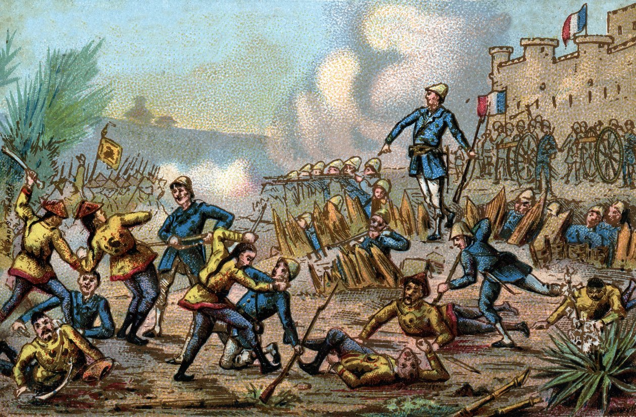 Guerre du Tonkin (Vietnam). Défense de Tuyen Quang par les troupes françaises du 14 février au 3 mars - French School