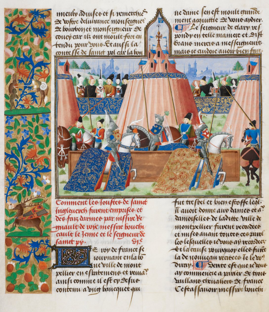 Tournoi, de la Chronique de Froissart, Vol. IV, fin du XVe siècle - French School