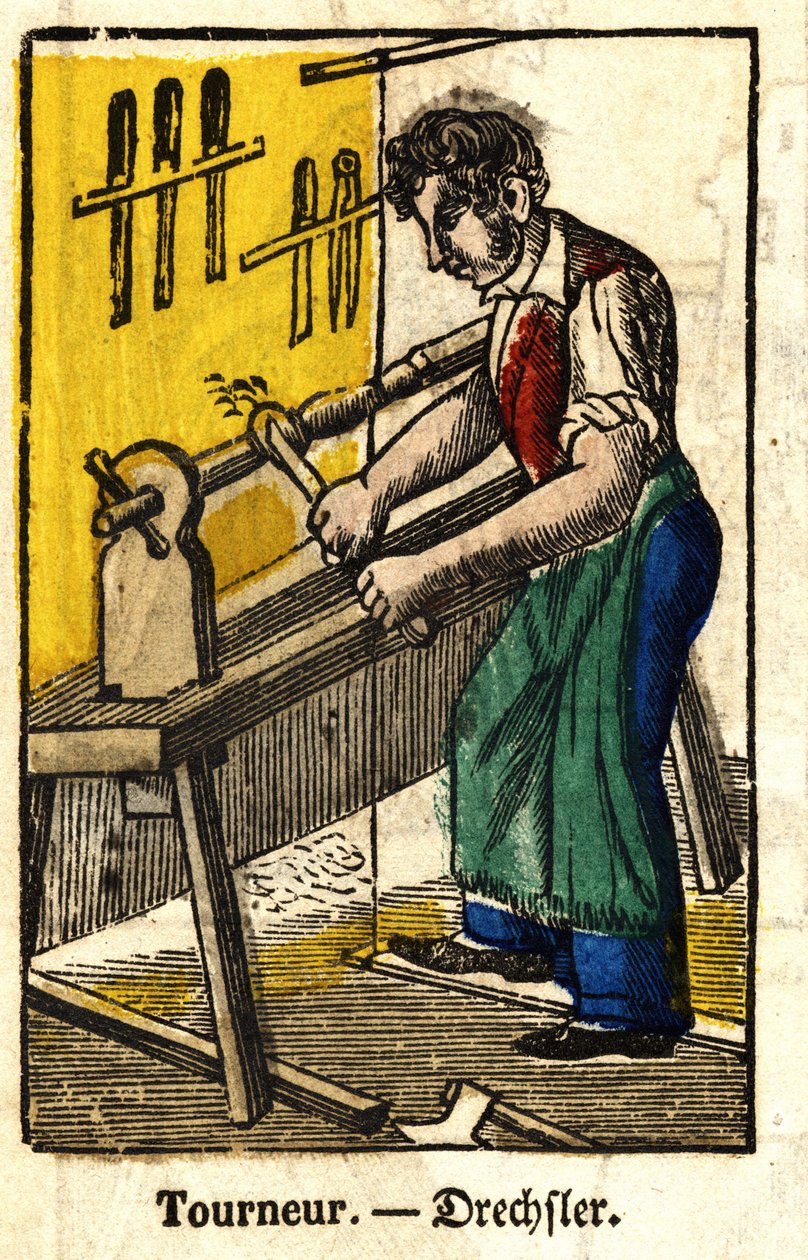 Tourneur - Série sur les métiers. Image d