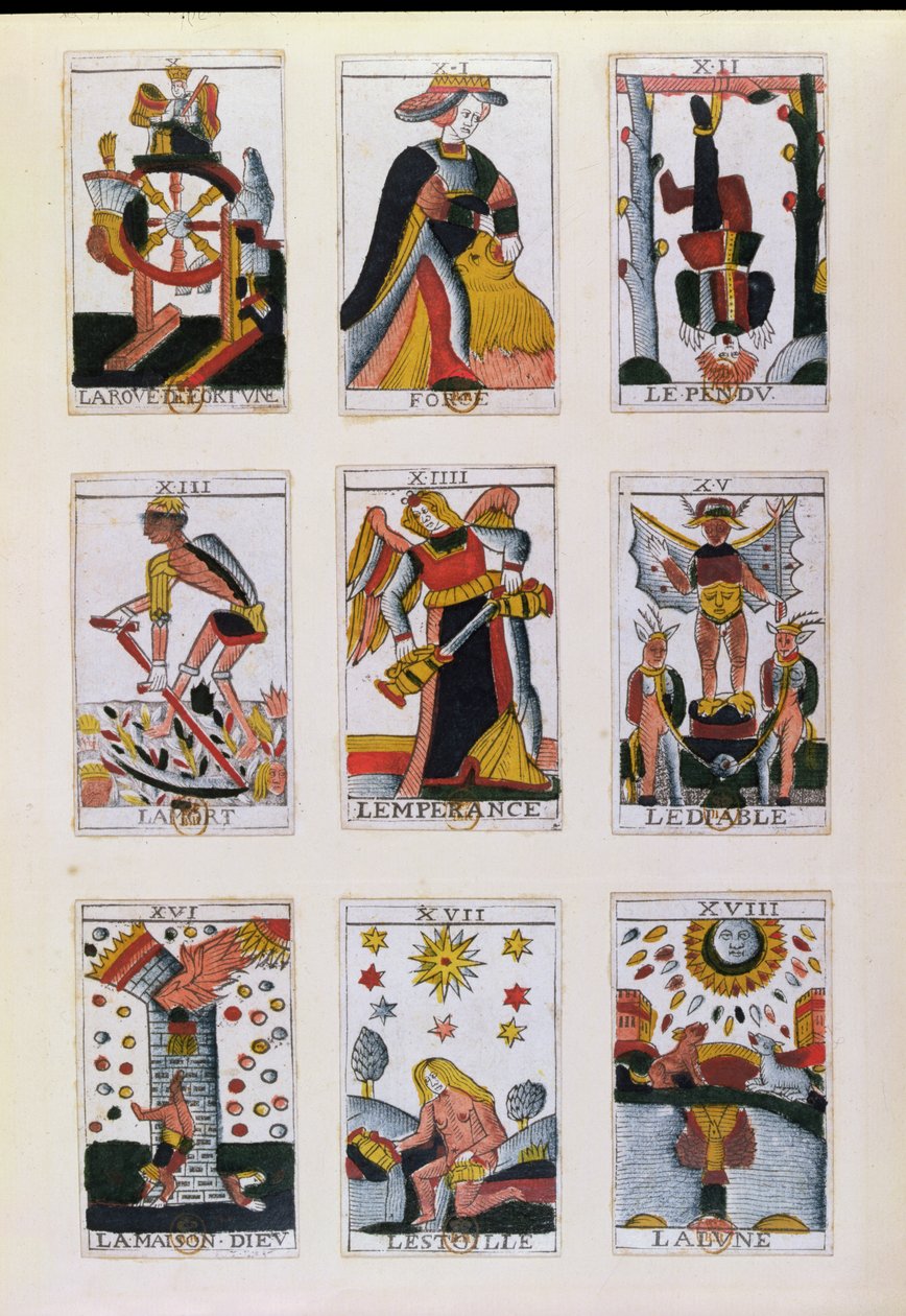 Cartes de Tarot traditionnelles - French School