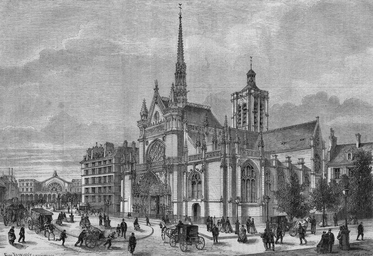 Transformations de Paris sous le Second Empire, Paris haussmannien : vue de la nouvelle façade néogothique de l