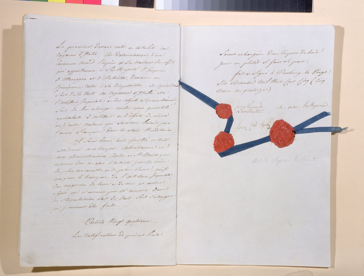 Traité entre Napoléon Ier (1769-1821) et l