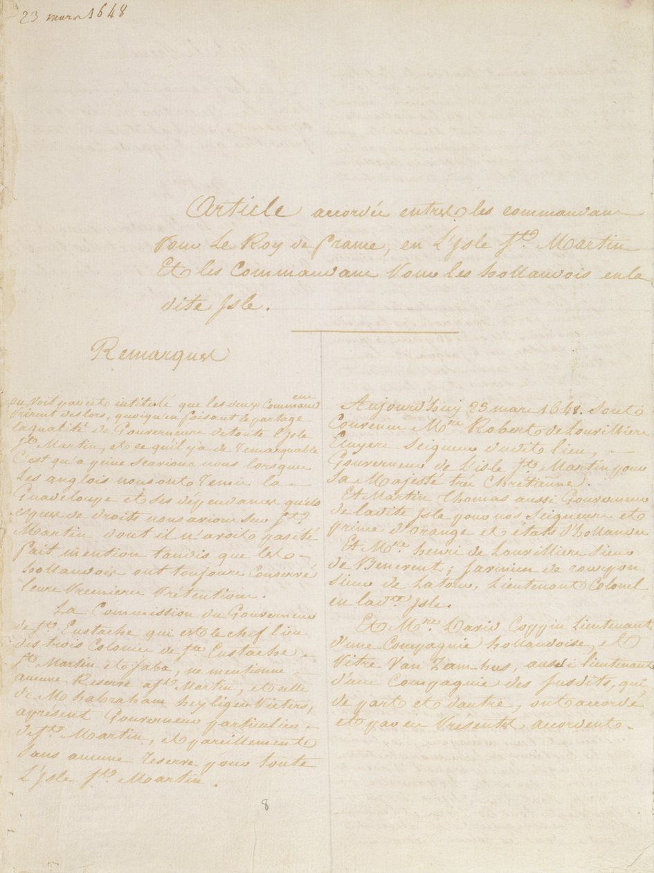 Traité de Concordia, 23 mars 1648 - French School