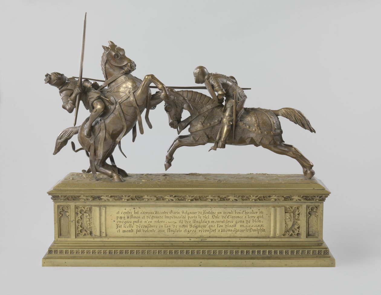 Deux chevaliers combattants, connu sous le nom de "Mort de Monseigneur le Duc de Clarence" - French School